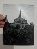 Abbaye de la Trinité de Vendôme en relief 3D noir, gris et blanc - œuvre originale L'Empreinte